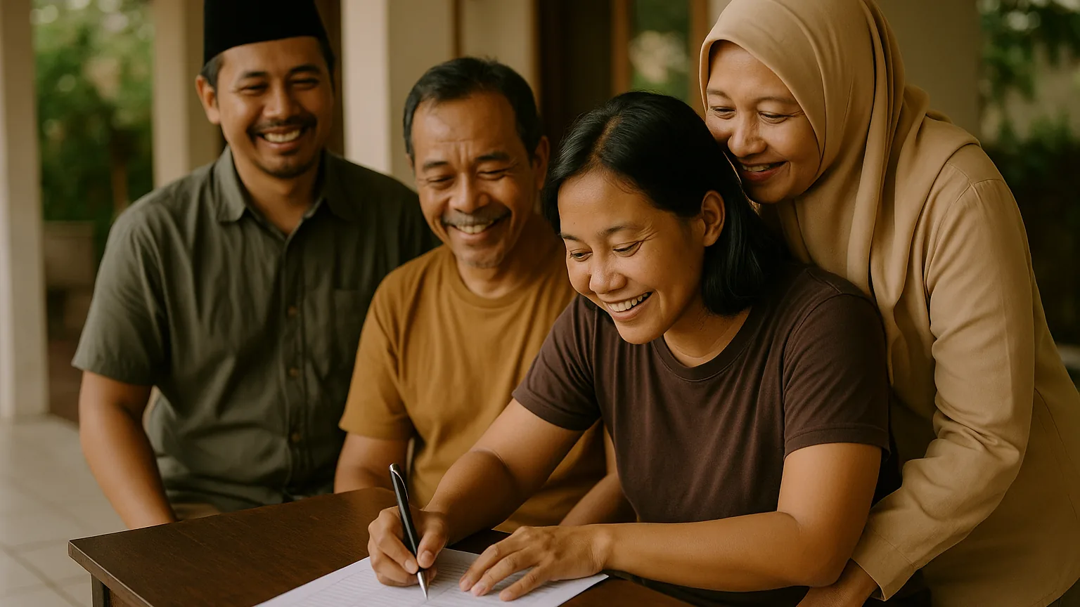 Beberapa orang mendaftar sebagai anggota pertama kelompok komunitas baru