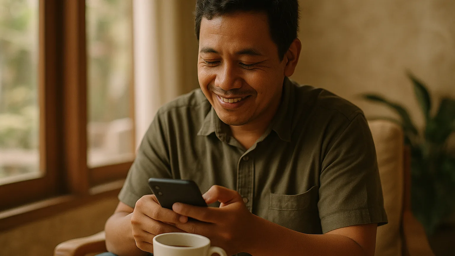 Pengurus mengirim pesan sapaan pribadi yang ramah kepada seorang anggota