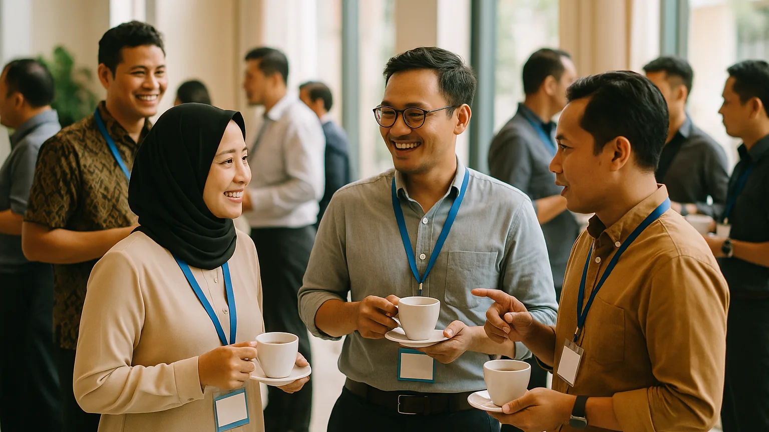 Para pemilik usaha menjalin jejaring di acara kamar dagang